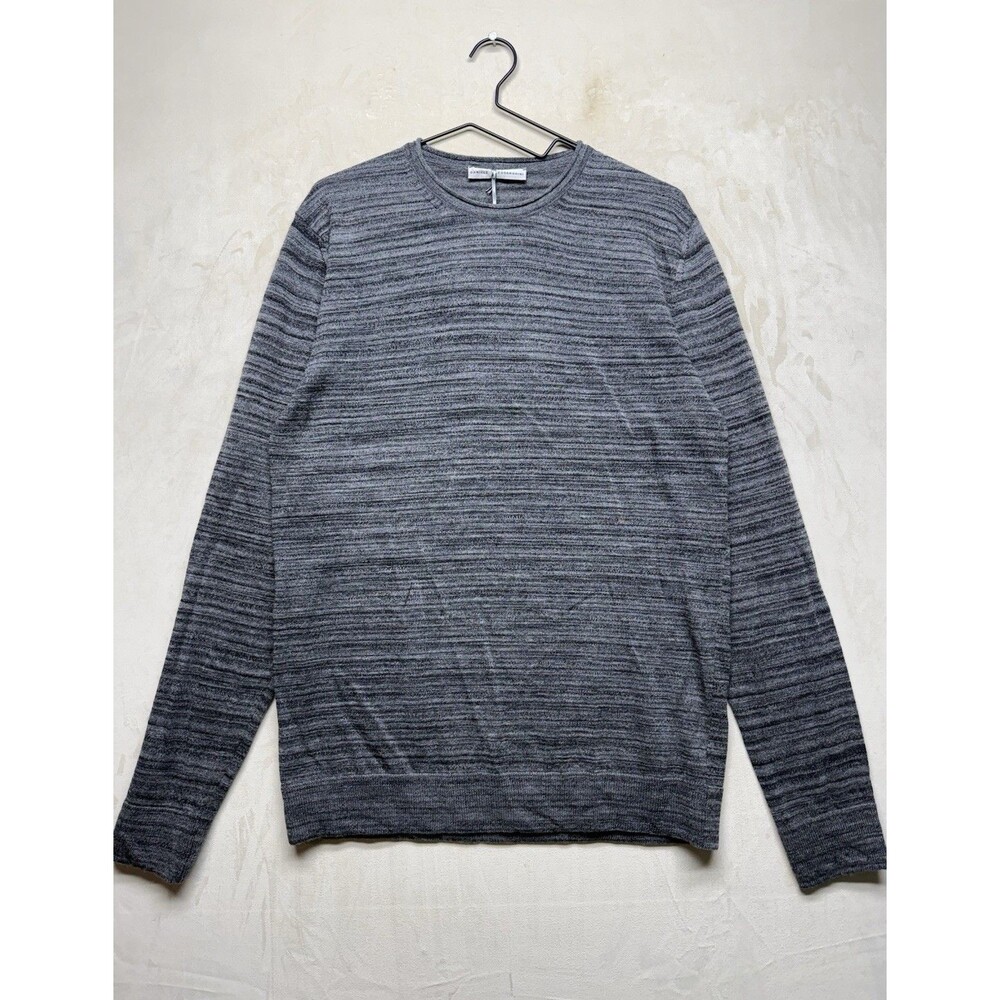 Daniele Alessandrini Men's 54 Italian Knit Wool Mohair Gray Pullover Sweater